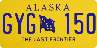 AK license plate GYG150
