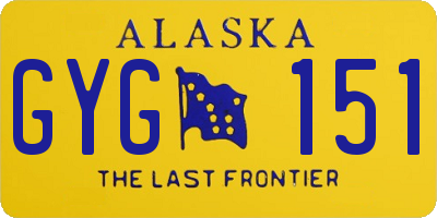 AK license plate GYG151