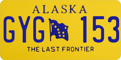 AK license plate GYG153