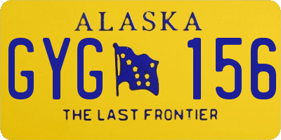 AK license plate GYG156