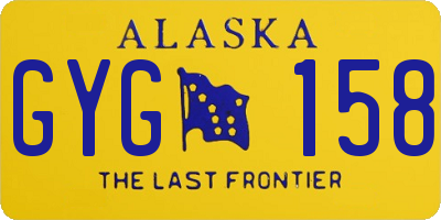 AK license plate GYG158
