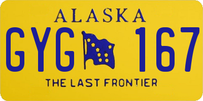 AK license plate GYG167