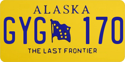 AK license plate GYG170