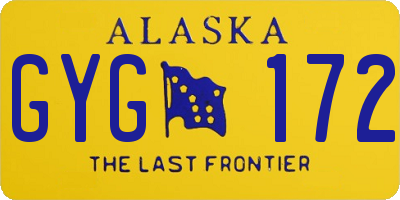 AK license plate GYG172