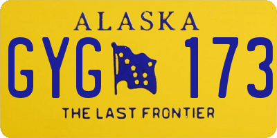 AK license plate GYG173