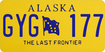 AK license plate GYG177