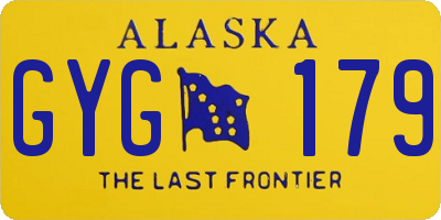 AK license plate GYG179