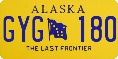 AK license plate GYG180