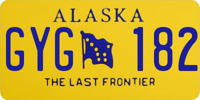 AK license plate GYG182