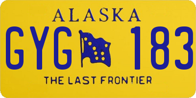AK license plate GYG183