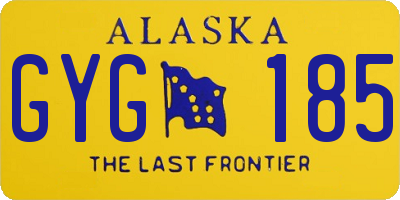 AK license plate GYG185