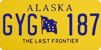 AK license plate GYG187