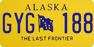 AK license plate GYG188
