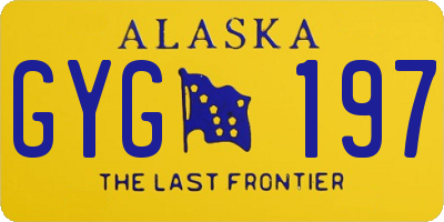 AK license plate GYG197