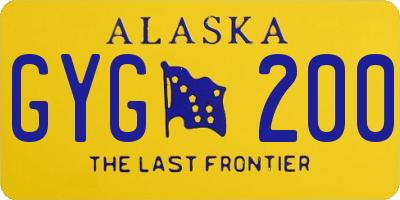AK license plate GYG200