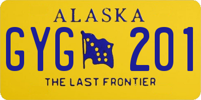 AK license plate GYG201