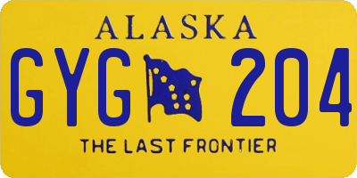 AK license plate GYG204