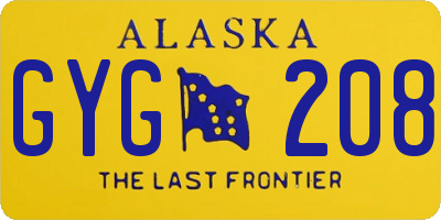 AK license plate GYG208