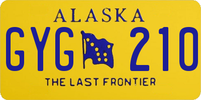 AK license plate GYG210