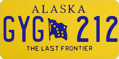 AK license plate GYG212