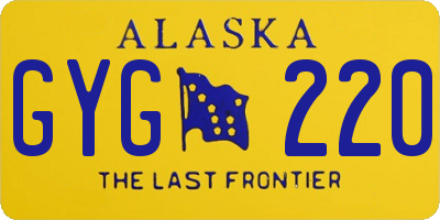AK license plate GYG220