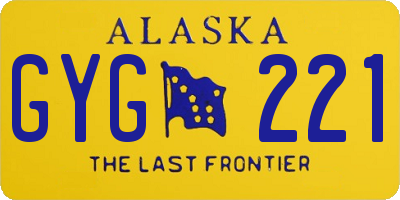 AK license plate GYG221