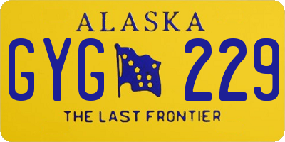 AK license plate GYG229