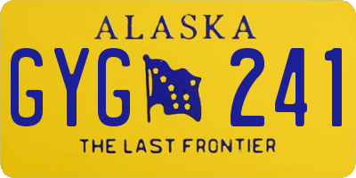 AK license plate GYG241