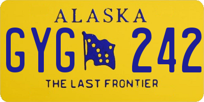 AK license plate GYG242
