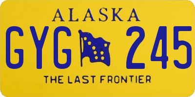 AK license plate GYG245