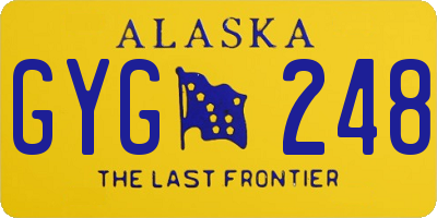 AK license plate GYG248