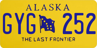 AK license plate GYG252