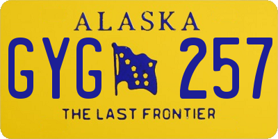 AK license plate GYG257