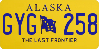 AK license plate GYG258