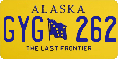 AK license plate GYG262