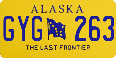 AK license plate GYG263