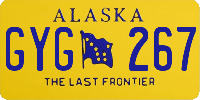 AK license plate GYG267