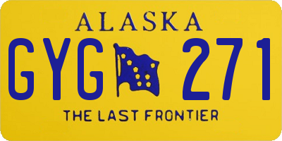 AK license plate GYG271