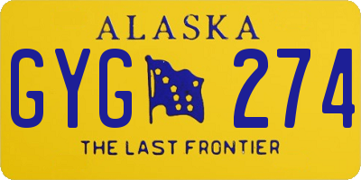 AK license plate GYG274