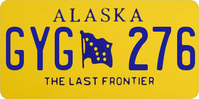 AK license plate GYG276