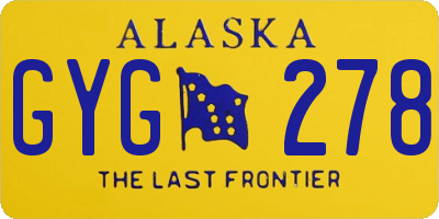 AK license plate GYG278