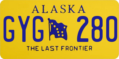 AK license plate GYG280