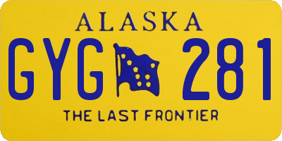 AK license plate GYG281