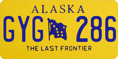 AK license plate GYG286
