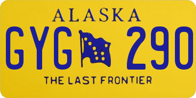 AK license plate GYG290