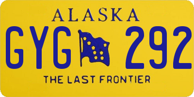AK license plate GYG292