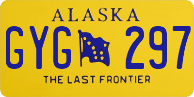 AK license plate GYG297