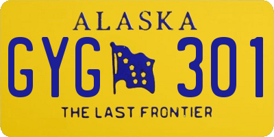 AK license plate GYG301