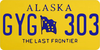 AK license plate GYG303