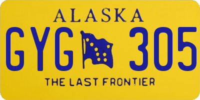 AK license plate GYG305